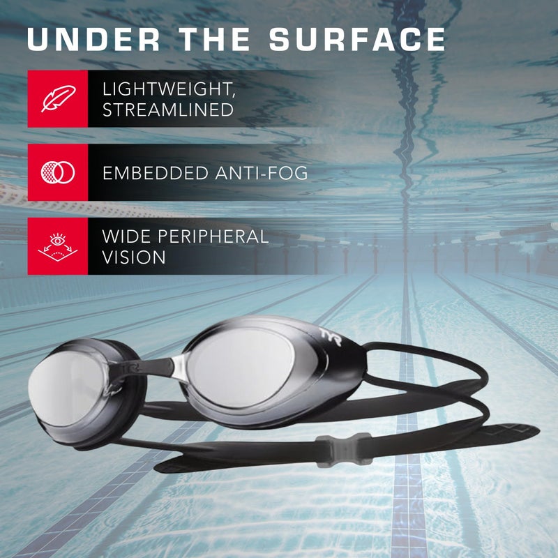 TYR Blackhawk Racing Swim Goggles - Adult Swimming Goggles for Men and Women - Anti-Fog, UVA/UVB Protection, Watertight - Available Mirrored or Non-Mirrored - Image 3