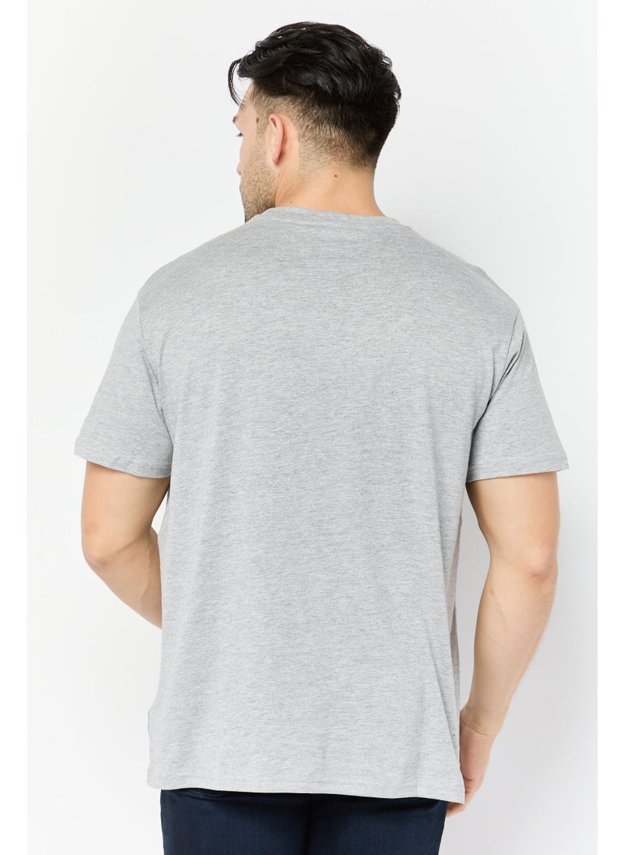 Paul Frank - Men Crew Neck Short Sleeves Graphic Print T-Shirt, Grey - Image 1