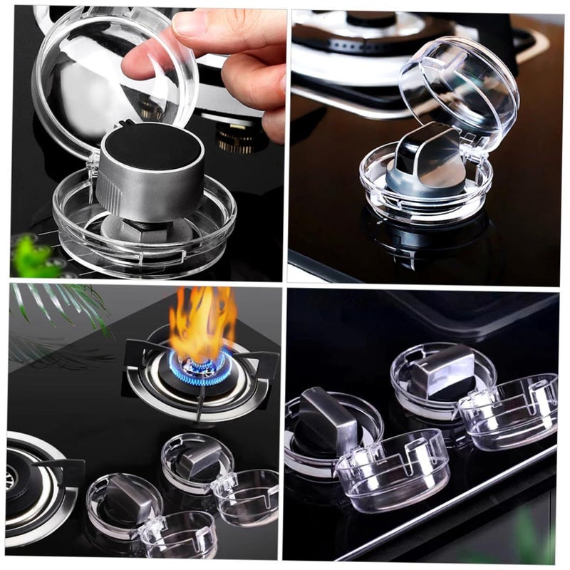 6 Pcs Stove Knob Covers Protectors Prevent Accidental Burns Gas Leaks Easy to Clean - Image 4