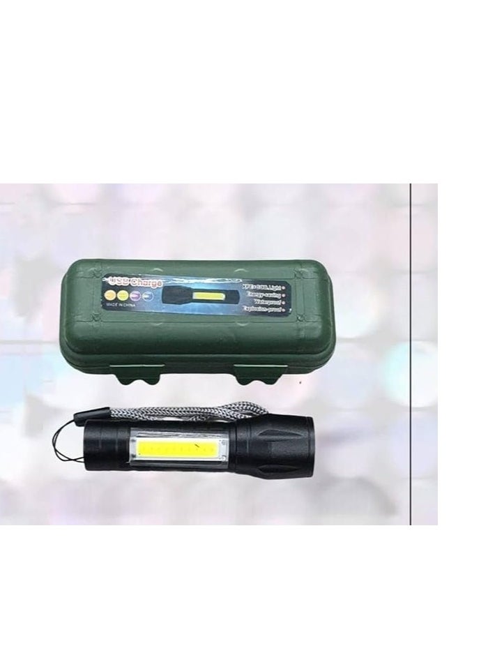 Generic - High-Brightness LED Flashlight – Rechargeable with 6 Modes, COB Work Light, Zoomable, and Waterproof for Camping & Emergencies - Image 1