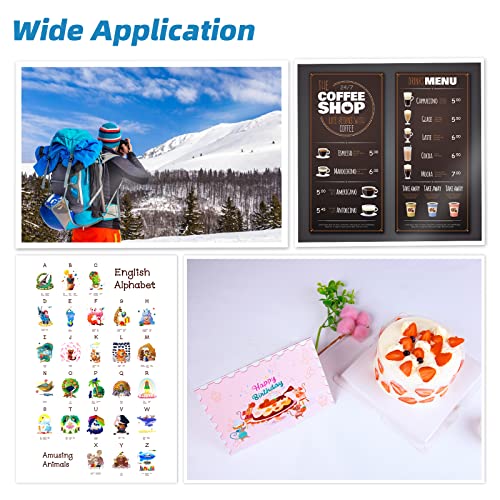 Uinkit 200 Sheets Double Sided Photo Paper Glossy 8.5x11 54lbs Inkjet for Dye Ink 200Gsm Value Bulk Pack Picture 8.5 x 11 9.5Mil for Inkjet Printing Printer (200sheets, 8.5x11) - Image 4