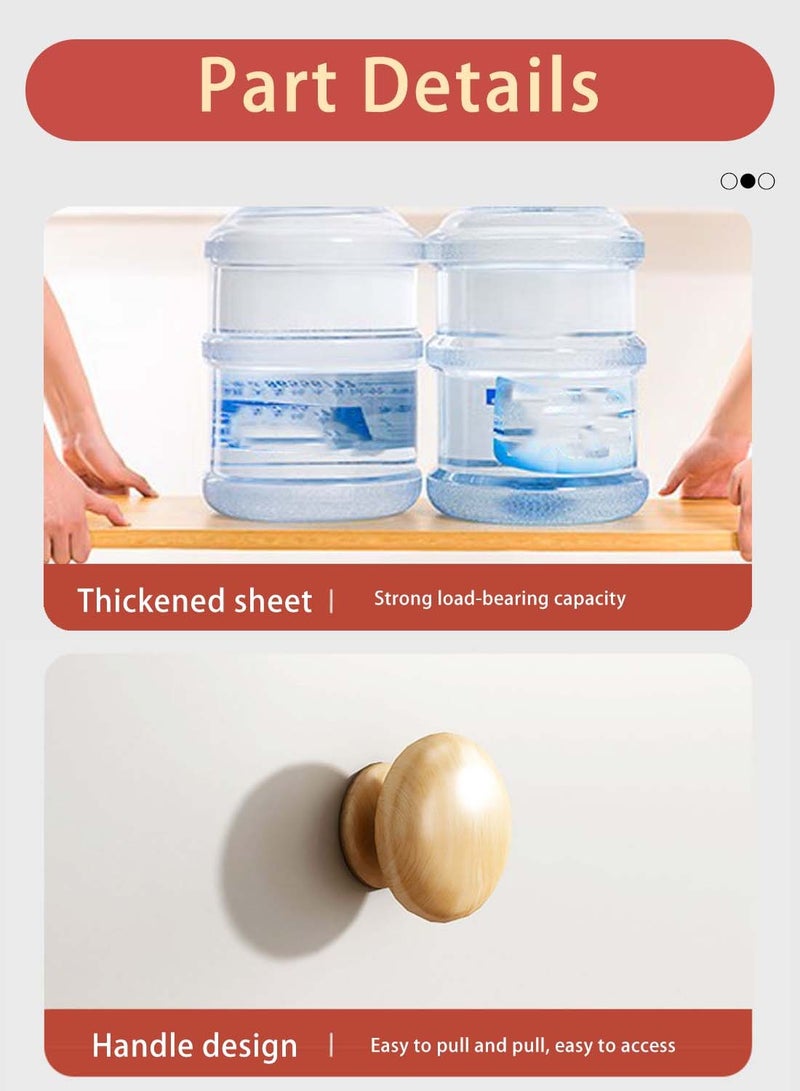 EqiEch Coffee Cabinet Large Capacity Coffee Table Modern Minimalist Style Home Coffee Corner Suitable For Living Room Or Office Storage Cabinet Oak 120x82x30cm - Image 5