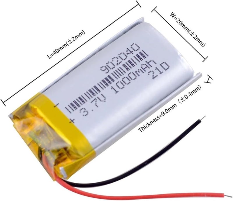 3 7V 1000mAh Lithium Ion Battery 2 54 2p Color For Electronics - Image 5