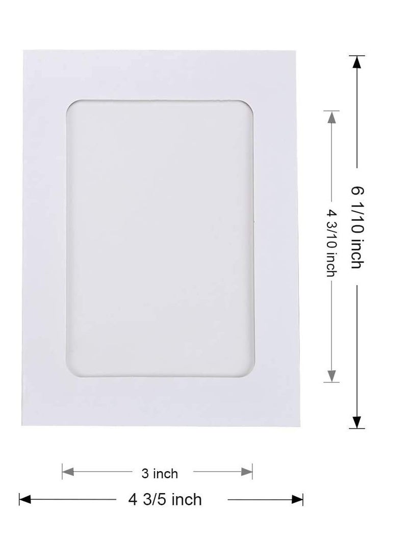 SYOSI - Paper Photo Frame 4x6 Kraft Paper Picture Frames, 30 PCS DIY Cardboard Photo Frames with Wood Clips and Jute Twine WHITE - Image 1