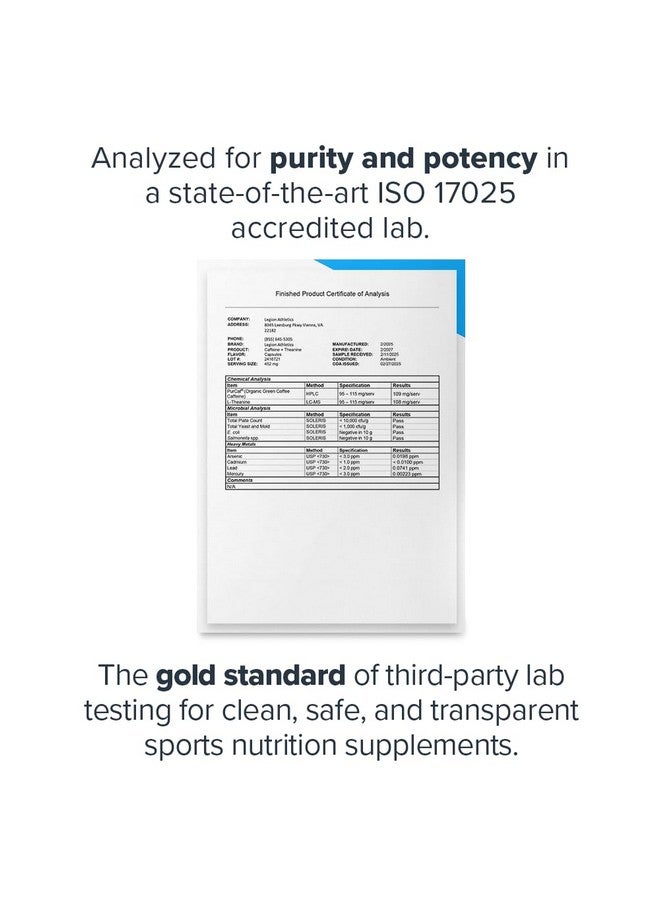 Legion حبوب ليجيون بيك كافيين و L ثيانين - 200 ملغ مكمل طبيعي وعضوي من L ثيانين وكافيين لطاقة سلسة وتركيز وأداء إدراكي - نباتي، غير معدل وراثيًا - 60 حصة - Image 4