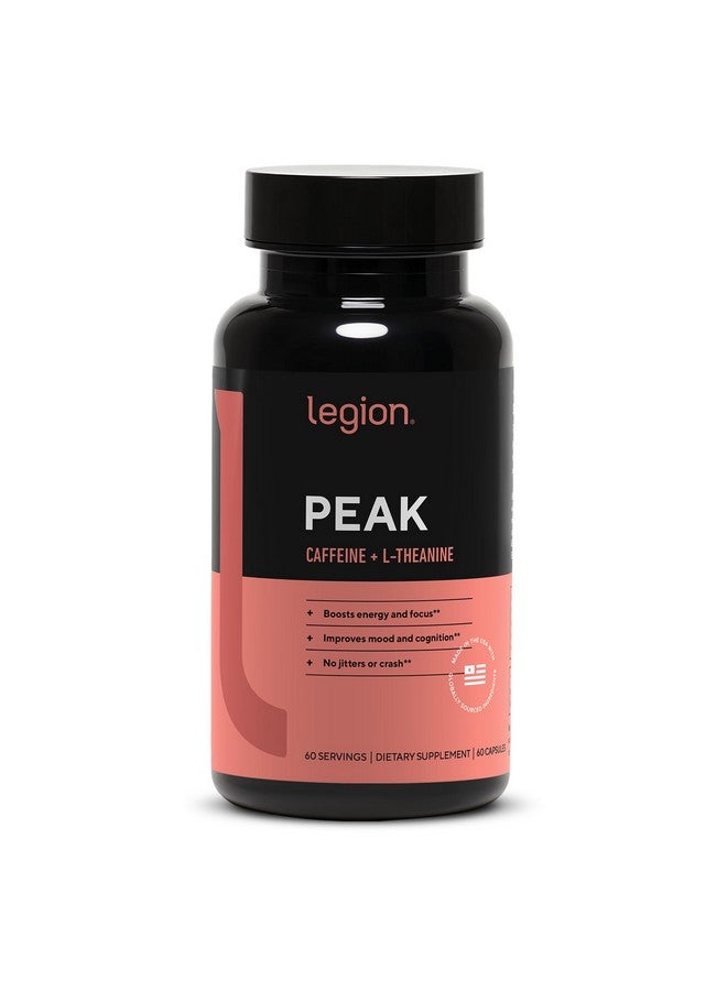 Legion حبوب ليجيون بيك كافيين و L ثيانين - 200 ملغ مكمل طبيعي وعضوي من L ثيانين وكافيين لطاقة سلسة وتركيز وأداء إدراكي - نباتي، غير معدل وراثيًا - 60 حصة - Image 1