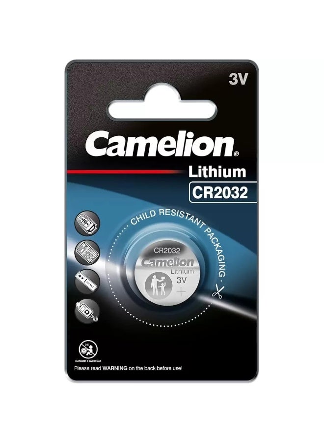 Camelion Camelion CR2032 Lithium-Ion Button Cell Battery 3V- Single pc