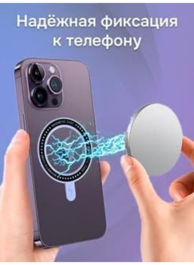 حامل حلقات معدني مغناطيسي - أنيق ومتوافق (فوشيا) - Image 3