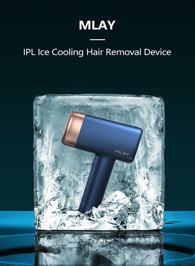 MLAY Newest MLAY T14 Dark Blue Laser  Painless Fast Hair Removal Device 3℃ Cold Compress/5-Levels/500000 Pulses - Image 2