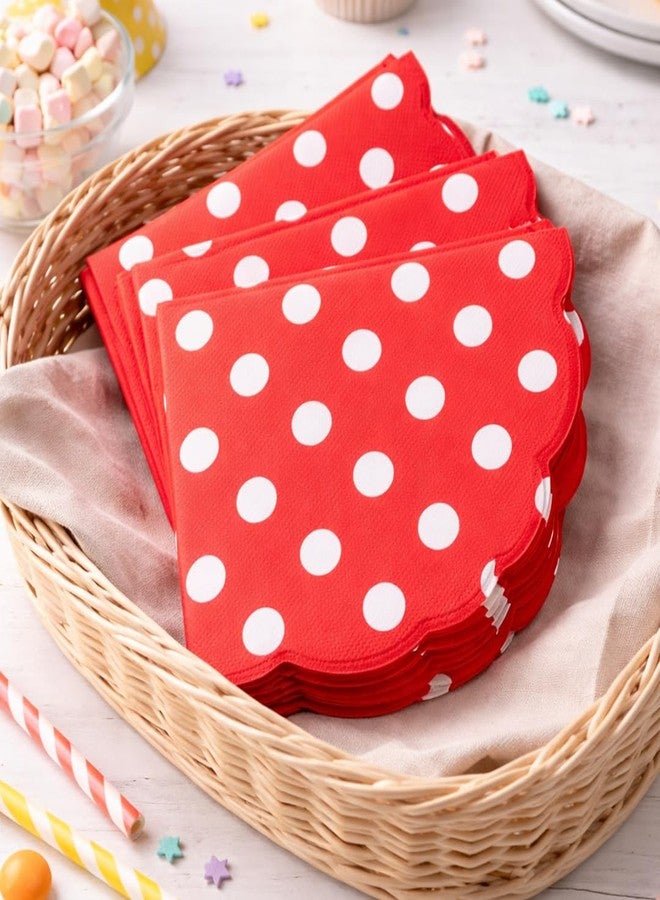 BLLUEX Polka Dot Disposable Tissue Paper, Eco-Friendly, Soft & Absorbent for Birthday Party, Baby Shower & Events, Dining, Snacks & Daily Use (20pcs/ Pack of 1 (Red - Image 5