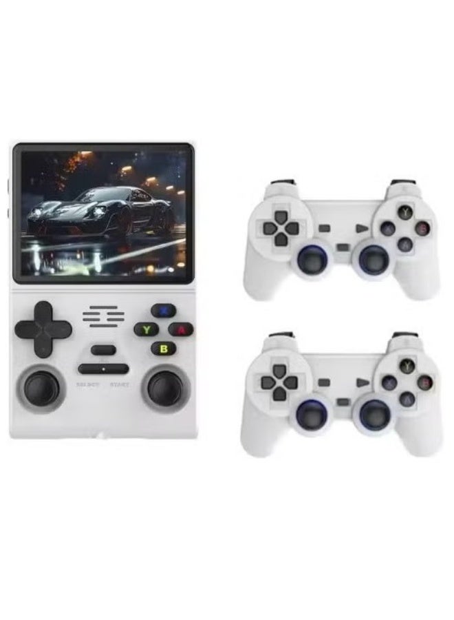 Gulf Trend M18 Pro Retro Games Console 3.5 Inch Screen Portable Handheld Video Game Player with Linux System, 64GB Storage, Classic Arcade Games, Rechargeable Battery, Pocket Gaming Console for Kids & Adults, Mini Retro Game Device for Travel, Home Entertainment & Outdoor Fun White - Image 1
