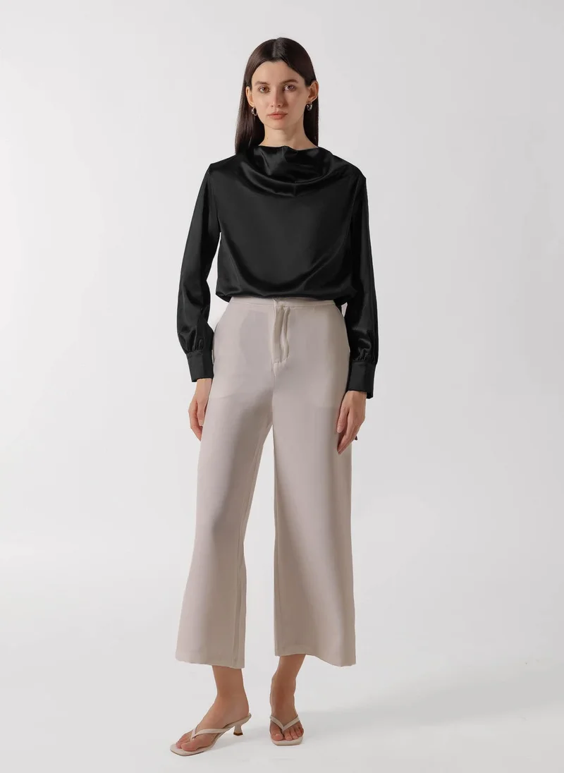 شايبس TIE NECK SATIN BLOUSE
