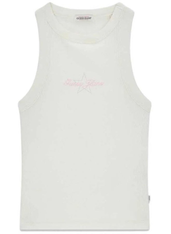 GUESS Sleeveless Patch Halter Tank Top - Image 3