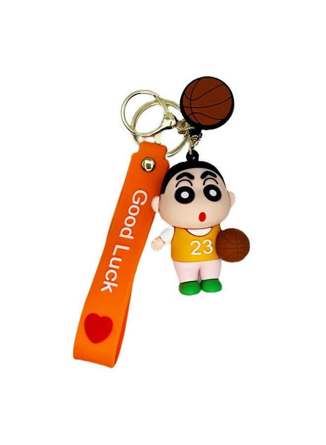 Buko Premium Fashion Cute Shinchan Cartoon Keychain For Car, Bike, Backpack Sling Bag Pendant Charms (SHINCHAN BASKETBALL 23) - Image 1
