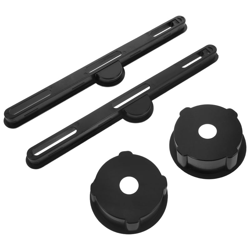 2 Sets Foldable Laptop Table Parts: Cup Holder Insert & Card Slots - Plastic Laptop Desk Accessories - Anti-Spill Drink Holder Attachment & Bed Desk Card Slot for Table - Image 1