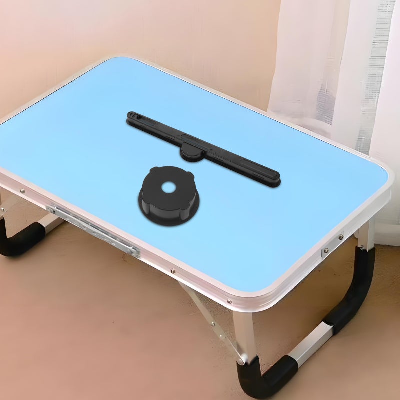 2 Sets Foldable Laptop Table Parts: Cup Holder Insert & Card Slots - Plastic Laptop Desk Accessories - Anti-Spill Drink Holder Attachment & Bed Desk Card Slot for Table - Image 4