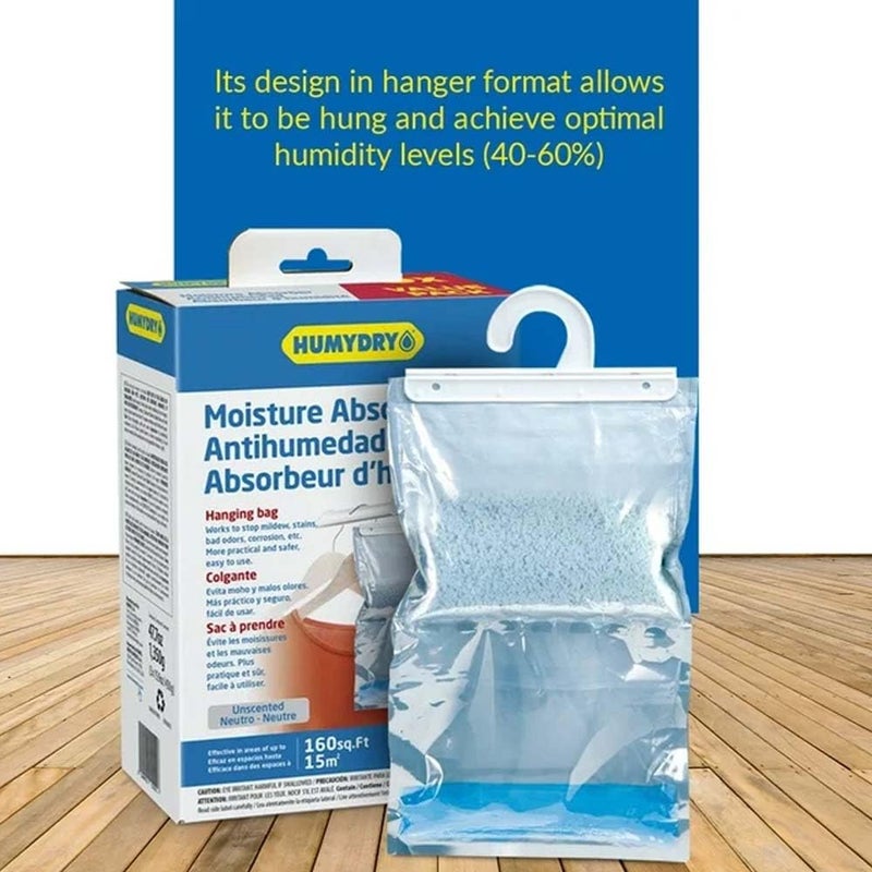 HUMYDRY Humydry Odor Moisture Absorber Hanging Bag Pack 3 x 450gm  - Image 2