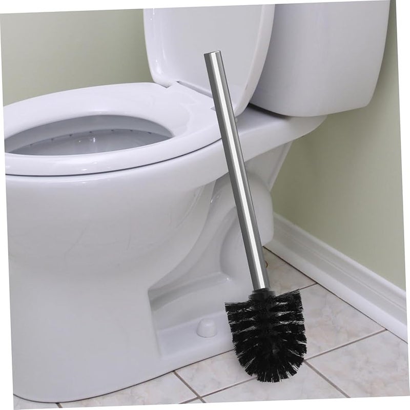 Black Toilet Brush Refill Heads 2 Pack Easy Clean Ball Design Replacement - Image 5