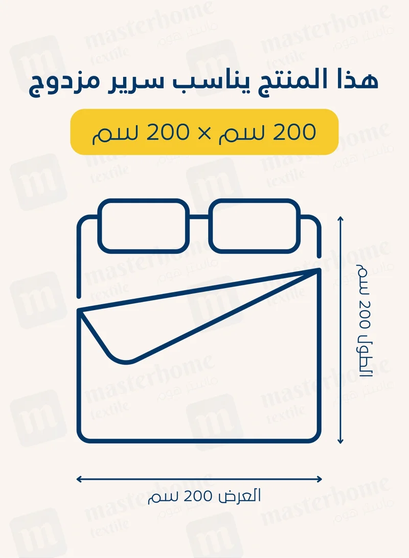 Master Home Textile Cotton Fitted Sheet Set, 100% Cotton, 200 TC, 3 Pieces King Size with 35 cm Deep Pocket