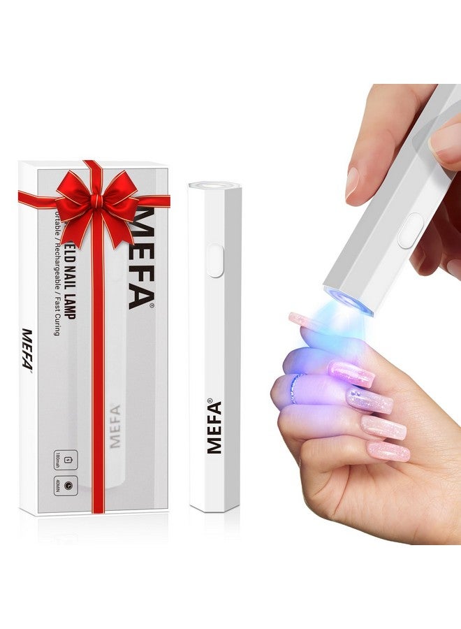 MEFA Handheld Uv Light For Gel Nails, Uv Nail Lamp With 2 Timer Settings, Portable Cordless Rechargeable Usb Nail Light For Gel Nail Polish Gel Nail Stickers And Strips, Led Nail Lamp For Home Diy - Image 1