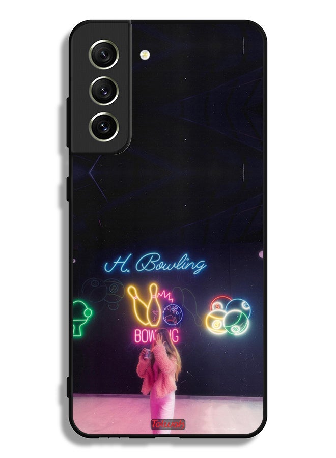 Tolwak Samsung Galaxy S21 FE 5G Protective Case Cover Bowling Lover - Image 3