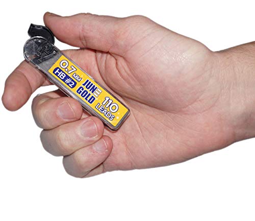 June Gold 1320 Pieces 07 mm HB 2 Lead Refills 12 Dispensers 110 Pieces Per Dispenser Medium Thickness Break Resistant LeadGraphite - Image 3