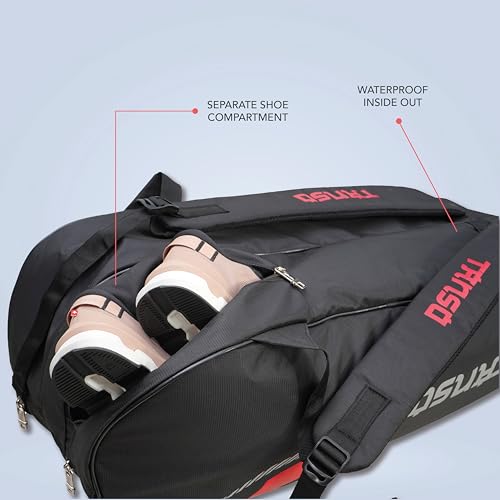 TANSO Arashi 2.0 Full Graphite Ultra Light Weight Carbon Fibre Strung Badminton Racket with T-Blast Badminton Kit Bag (32 Lbs Tension,77 Grams, Strung with Premium Strings) - Image 3