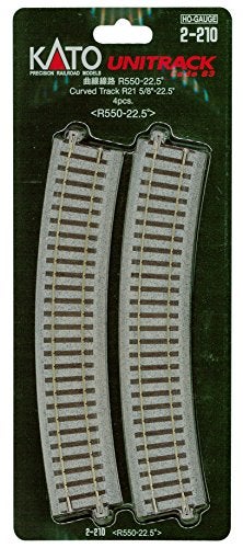 Kato USA Inc HO 550mm 2158 Radius Curve 225Degree 4 KAT2210 HO Track - Image 1