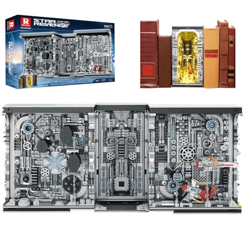 Reobrix Bookend Building Set with Light Star Planet Book Nook Building Kit 66030 Bookshelf Home Decor 2879 PCS Booknook Model Toy Kit Gift for Adults - Image 1