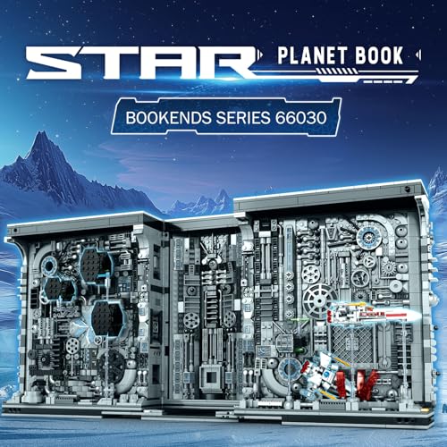Reobrix Bookend Building Set with Light Star Planet Book Nook Building Kit 66030 Bookshelf Home Decor 2879 PCS Booknook Model Toy Kit Gift for Adults - Image 5