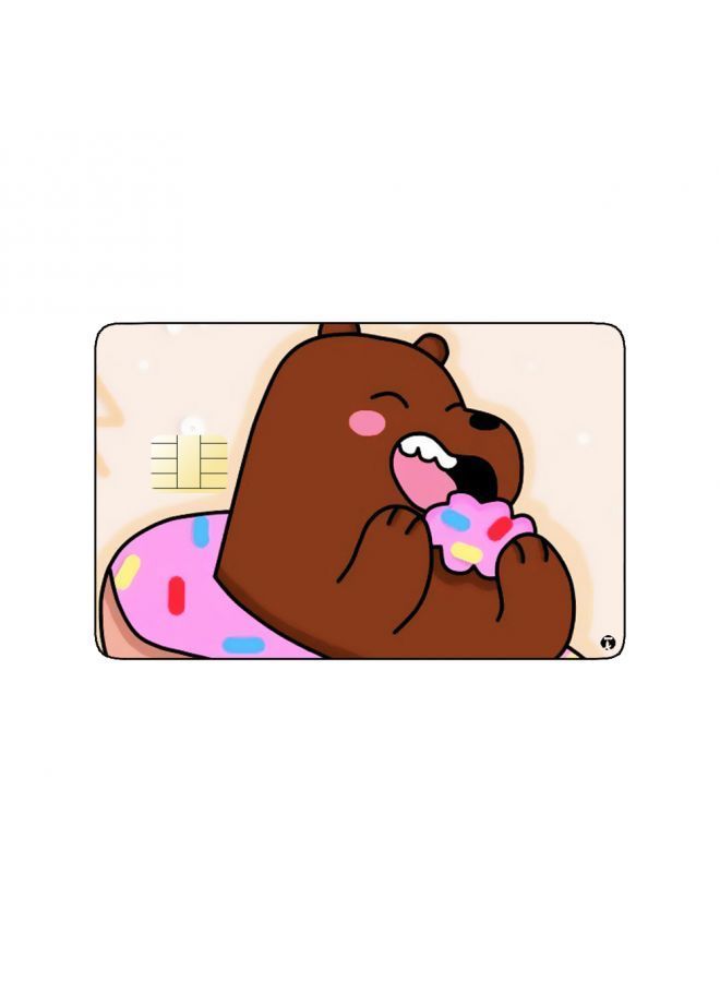 RKN PRINTED BANK CARD STICKER Animation Grizzly From We Bare Bears By Cartoon Network - Image 1