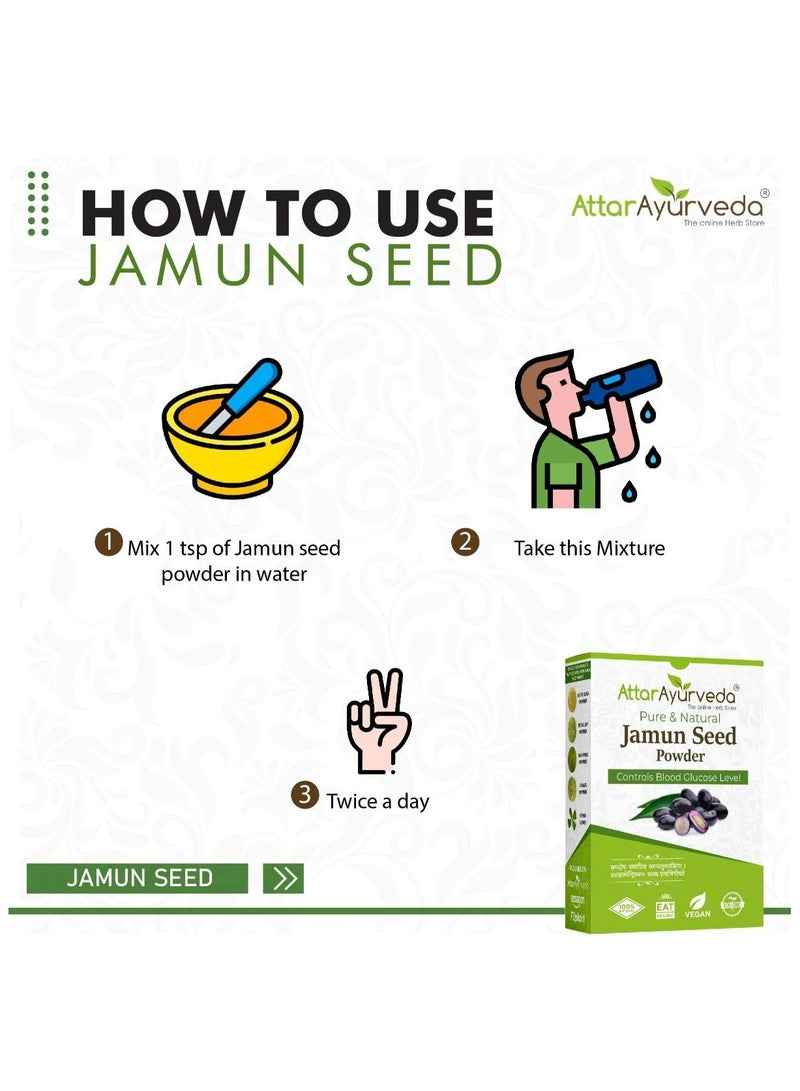 Attar Ayurveda Jamun Seed Powder  - 250 gram - Image 5