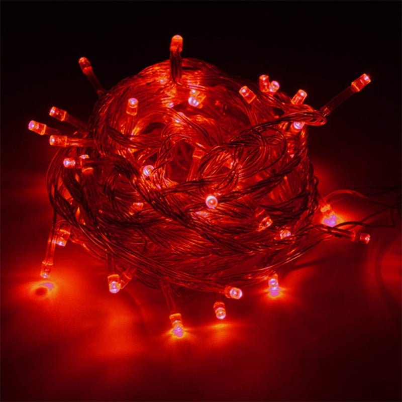 VELOCIOUS Velocious Red Color Light 12 Meter LED Pixel String Light 40 ft for Diwali Christmas Home DecorationHeavy Duty Copper Led Pixel String Light Rice String Red Pack of 1  - Image 1
