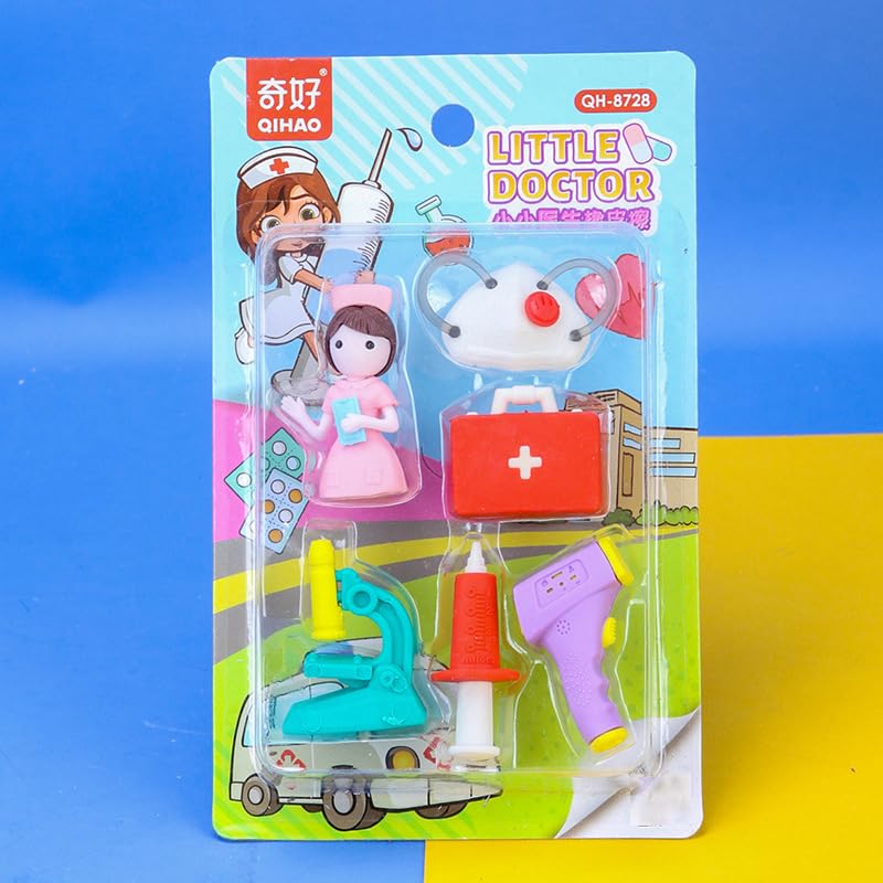 DEOXY Fairy Tale Palace Erasers for Kids – Stylish Erasers for Girls, School Stationary Kit for Kids, Birthday Return Gifts (QH-8728B) - Image 1