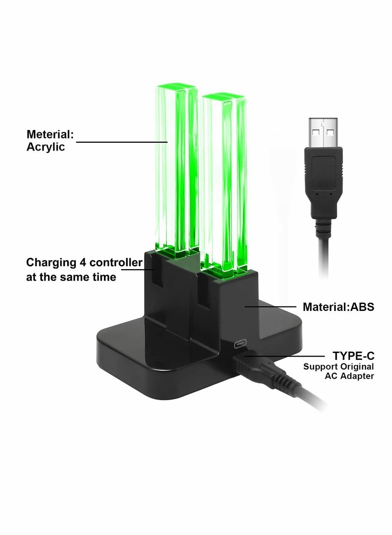 Charging Dock Compatible with Nintendo Switch for Joy-Con/OLED Model Controller with Lamppost LED Indication, Charger Stand Station Compatible with Joy-Cons, for Switch Small Handle Color Charger - Image 3