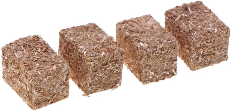 mini hay Bales 20/60pcs Mini Natural Square Round Hay Bale Straw Blocks Dollhouse Farm Garden Party Photo Prop(02,20pcs) - Image 1