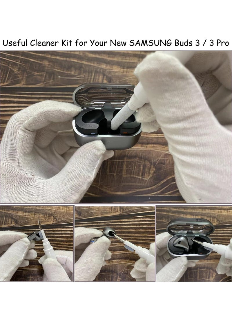 ANYOGRO Galaxy Buds 3 Pro/Buds 3 Case Silicone Full Body Protection (with Safety Clasp), Shockproof & Drop-Proof, Soft Protective Shell with Cleaning Kit for Sports & Travel - Image 5