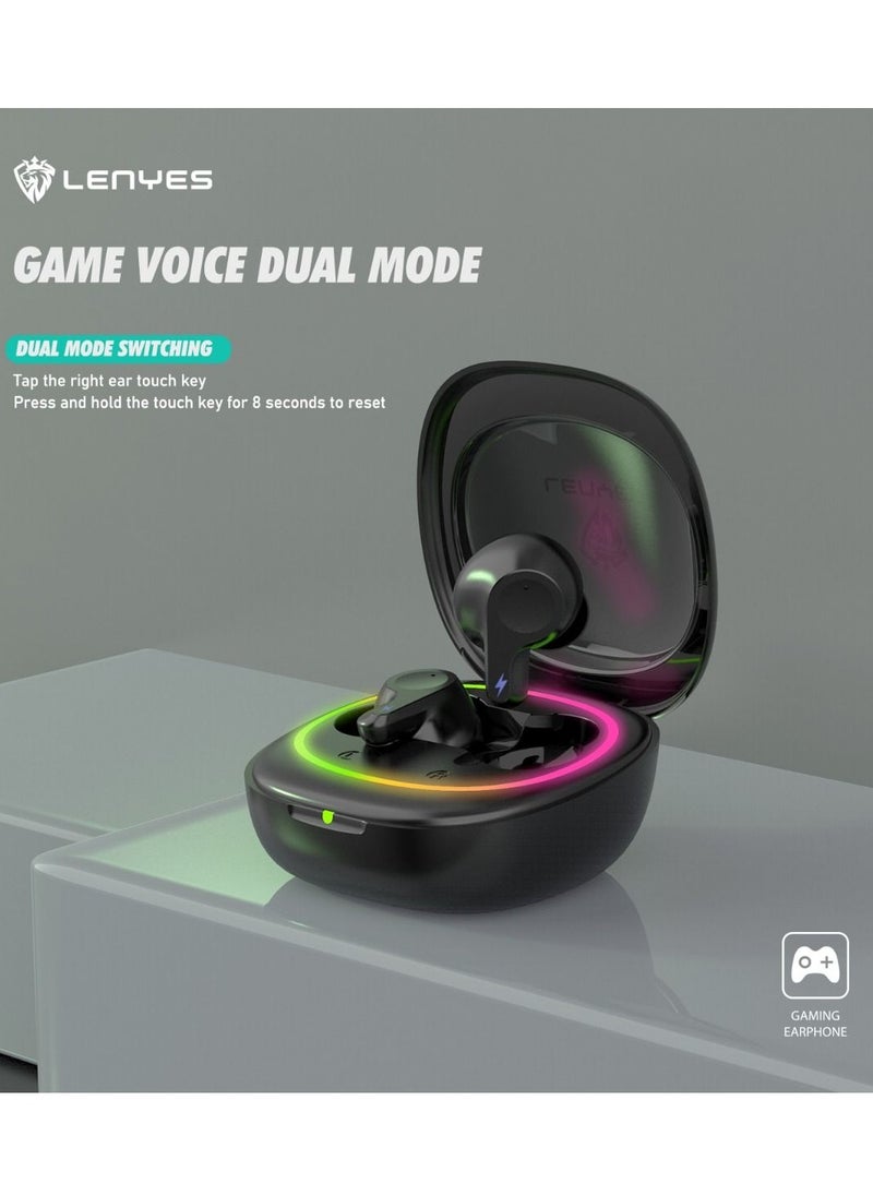 Lenyes - Air 53 True Wireless Earbuds Headphones Deep Powerful Bass IPX4 Gaming TWS Earphone RGB Light Wireless Bluetooth Earbuds 5.3 Headset - Image 1