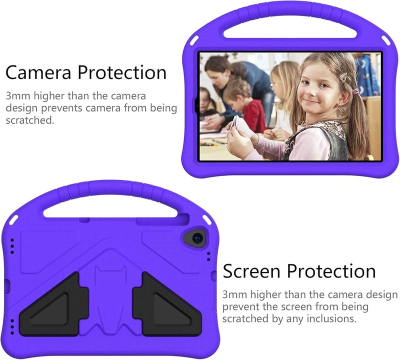 SYOSI Lenovo Tab M10 Hd 2Nd Gen Kids Tablet Case, Lightweight Shockproof Handle Stand Cover For Smart Tab M10 Hd 10.1" 2020 Tb-X306F Tb-X306X , Purple - Image 3