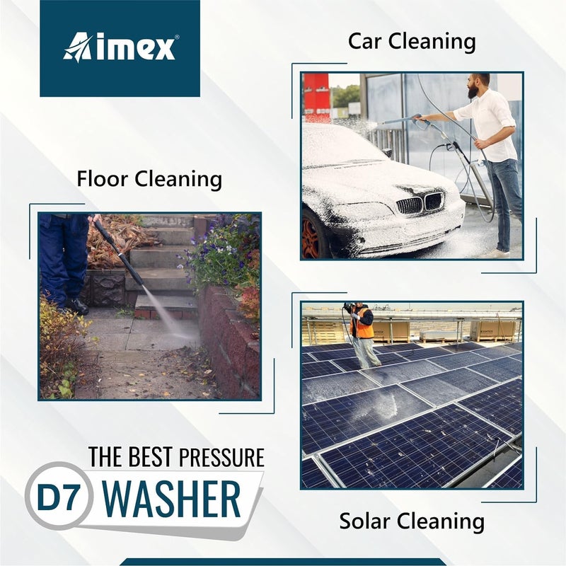 Aimex Aimex High Pressure Washer with Induction Motor 2200 Watts with 1L Foam Cannon D7 Combo  - Image 4