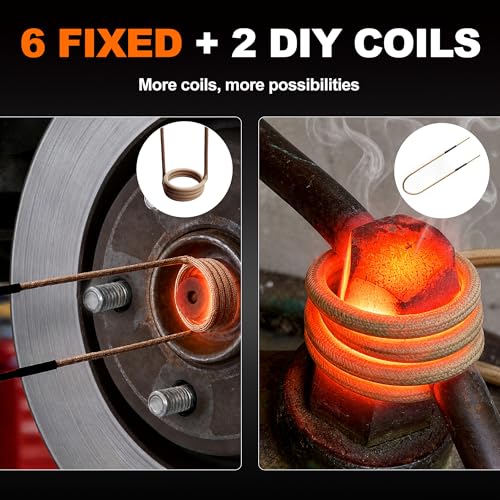 Solary Magnetic Induction Heater Bolt Removal, 1200W 110V Heat Induction Tool for Rusty Bolts & Frozen Nuts, Nut Buster Tool with 8 Coils & Case - Image 3