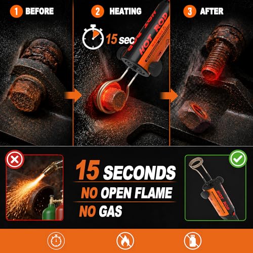Solary Magnetic Induction Heater Bolt Removal, 1200W 110V Heat Induction Tool for Rusty Bolts & Frozen Nuts, Nut Buster Tool with 8 Coils & Case - Image 2