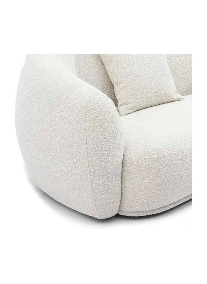 Ripple FURNITURE Glff Living Room Furniture Boucle Fabric Curved Sofa  - Image 5
