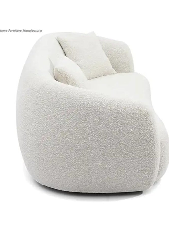 Ripple FURNITURE Glff Living Room Furniture Boucle Fabric Curved Sofa  - Image 2
