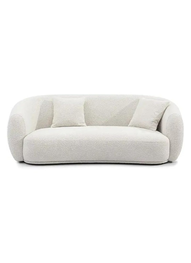 Ripple FURNITURE Glff Living Room Furniture Boucle Fabric Curved Sofa  - Image 1