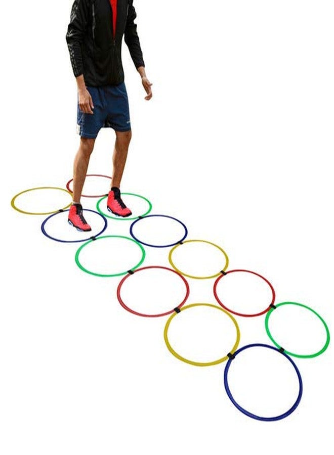 Roxan Vishwa Plastic Agility Ring Ladder | Track & Field Ladders | Set of 12, Multi-Colour - Image 1