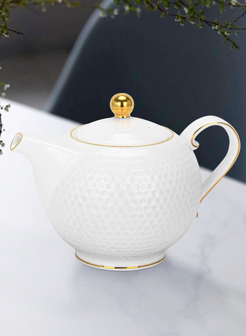 Fissman Tea Pot 780ml Noemi Series,Porcelain with Handle and Lid, Coffee Kettle, Suitable for Blooming Tea & Loose Leaf Tea Maker - Image 1