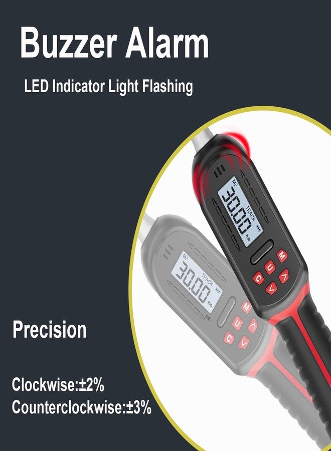 VANPO Hvac Torque Wrench 2.2-44.2 ft.lb/3-60 N.m, 9×12 mm Open End, 38 mm Adjustable Jaw, Accuracy ±2%, LED and Buzzer Notification, Adjustable Torque Wrench for Mini Split AC, Pipeline - Image 2