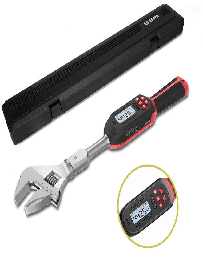 VANPO Hvac Torque Wrench 2.2-44.2 ft.lb/3-60 N.m, 9×12 mm Open End, 38 mm Adjustable Jaw, Accuracy ±2%, LED and Buzzer Notification, Adjustable Torque Wrench for Mini Split AC, Pipeline - Image 1