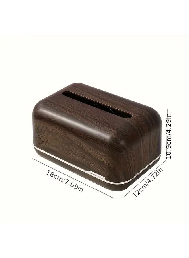 صندوق مناديل خشبي اللون، موزع سطح المكتب، تخزين زخرفي للمنزل، المطبخ، غرفة النوم، غرفة المعيشة - Image 3